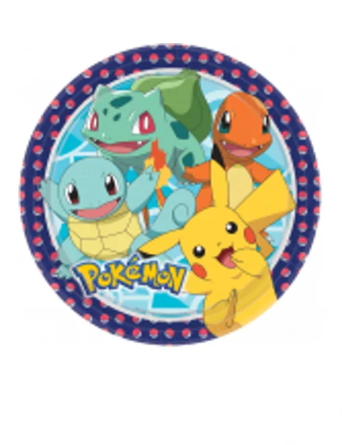 Photo du produit 8 Assiettes en carton Pokémon 23 cm