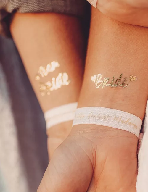 Photo du produit 8 Bracelets Mlle devient madame rose et doré