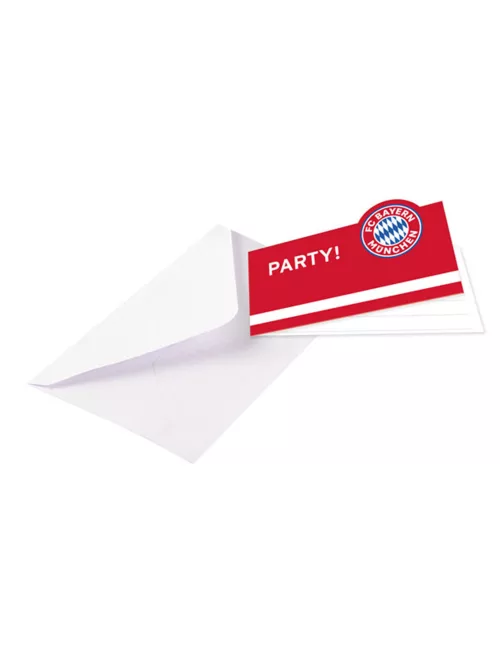 Photo du produit 8 Cartes d'invitations avec enveloppes FC Bayern Munich 13 x 8 cm