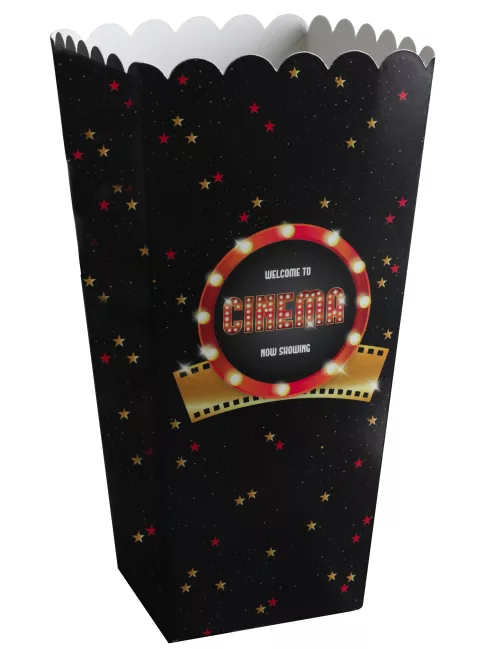 Photo du produit 8 Cornets à popcorn carton Hollywood 6 x 17 cm