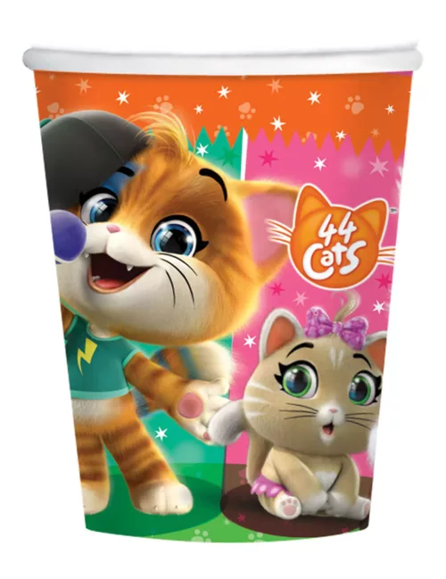 Photo du produit 8 Gobelets en carton 44 Chats 250 ml