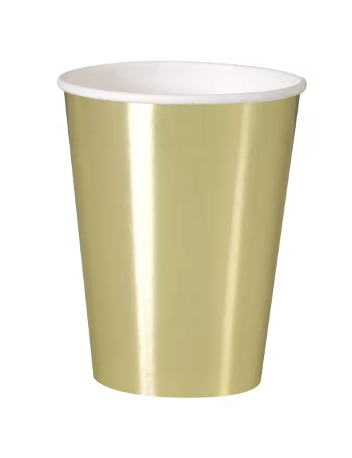 Photo du produit 8 Gobelets en carton doré métallisé 25 cl