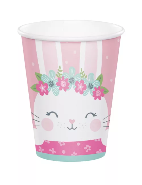 Photo du produit 8 Gobelets en carton Petit Lapin roses 266 ml