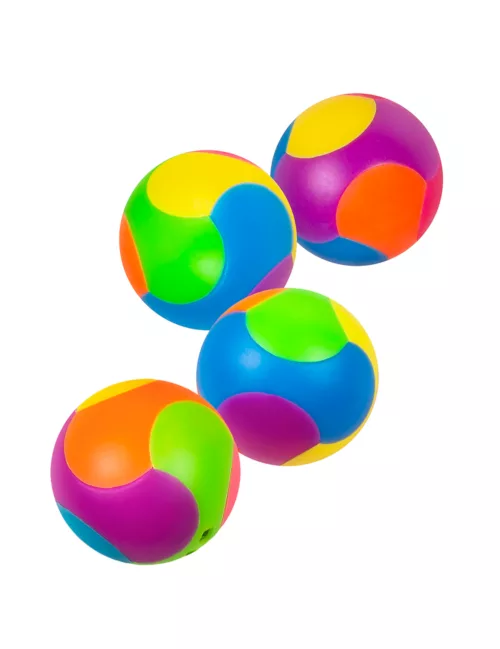 Photo du produit Accessoires piñata 4 balles puzzle multicolores 3 cm