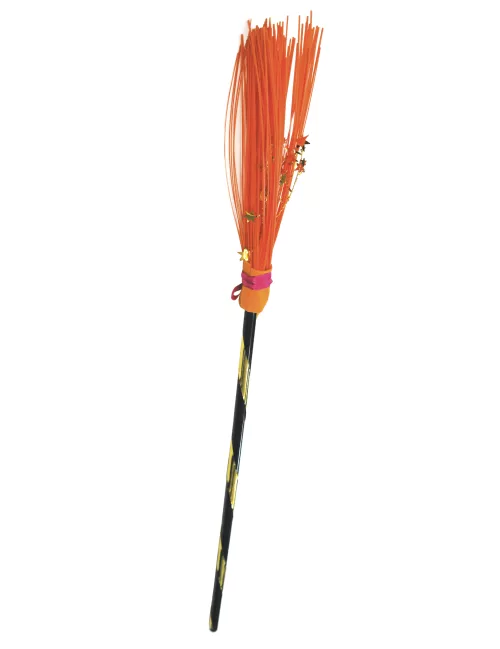 Photo du produit Balai sorcière orange 95 cm