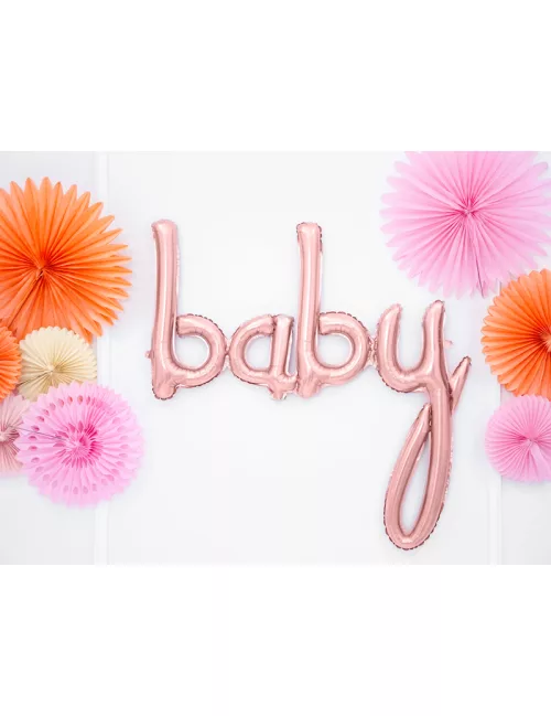 Photo du produit Ballon aluminium baby rose gold 73,5 x 75,5 cm