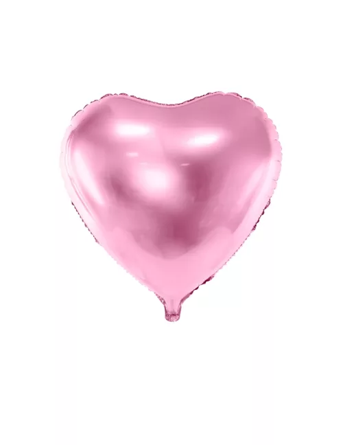 Photo du produit Ballon aluminium c?ur rose pâle métallisé 45 cm