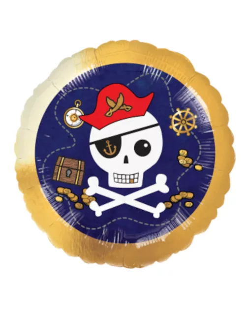 Photo du produit Ballon aluminium carte aux trésors pirate 43 cm