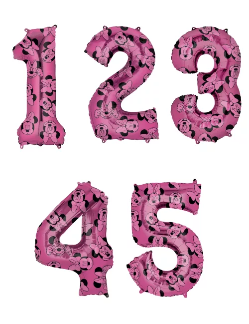 Photo du produit Ballon aluminium chiffre Minnie 66 cm