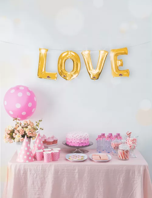 Photo du produit Ballon aluminium lettre doré 35 cm