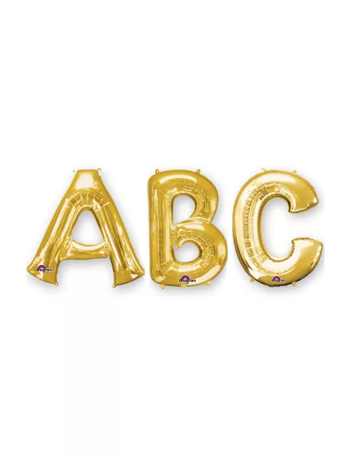 Photo du produit Ballon aluminium lettre doré 35 cm