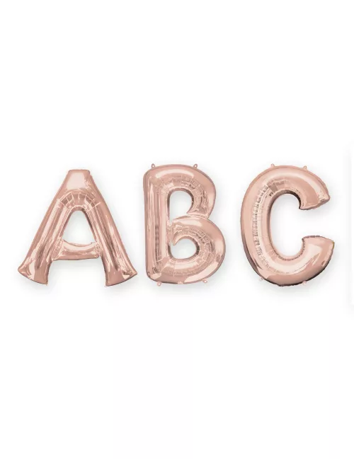 Photo du produit Ballon aluminium lettre rose gold 81 cm