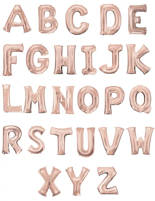 Photo du produit Ballon aluminium lettre rose gold 81 cm