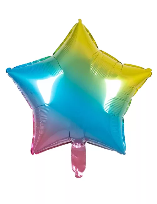 Photo du produit Ballon aluminium étoile multicolore 45 cm
