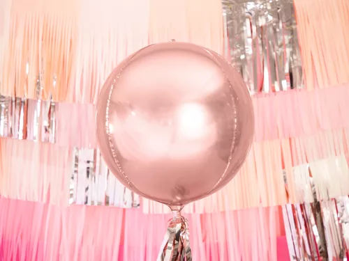 Photo du produit Ballon sphère en aluminium rose gold métallisé 40 cm