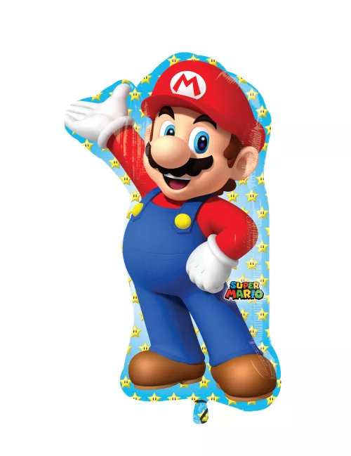 Photo du produit Ballon en aluminium Super Mario 55 x 83 cm
