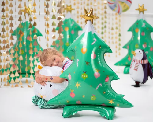 Photo du produit Ballon géant en aluminium sapin de noël 78 x 94 cm