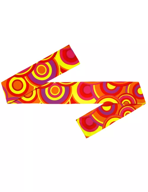 Photo du produit Bandeau années 70 orange bubbles adulte