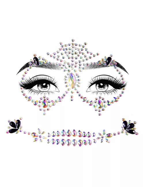 Photo du produit Bijoux pour visage adhésifs multicolores