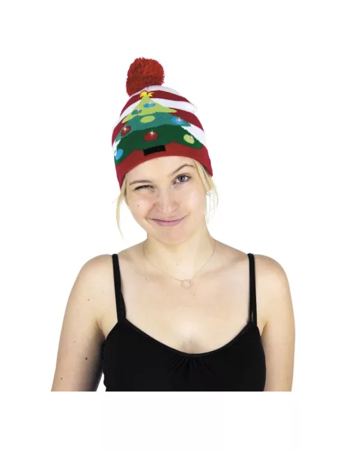 Photo du produit Bonnet de noël sapin lumineux adulte