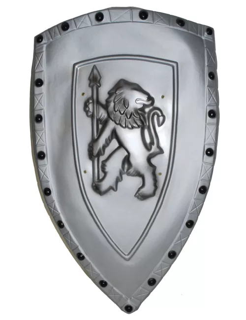 Photo du produit Bouclier gris lion plastique 72 x 42 cm
