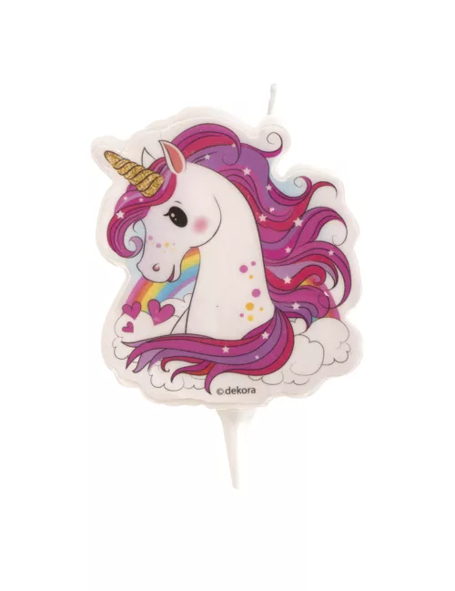 Photo du produit Bougie d'anniversaire licorne magique 7,5 cm