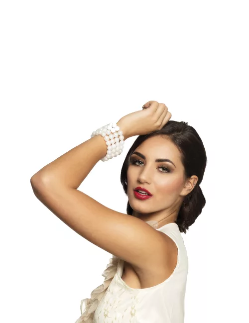 Photo du produit Bracelet perles blanches femme