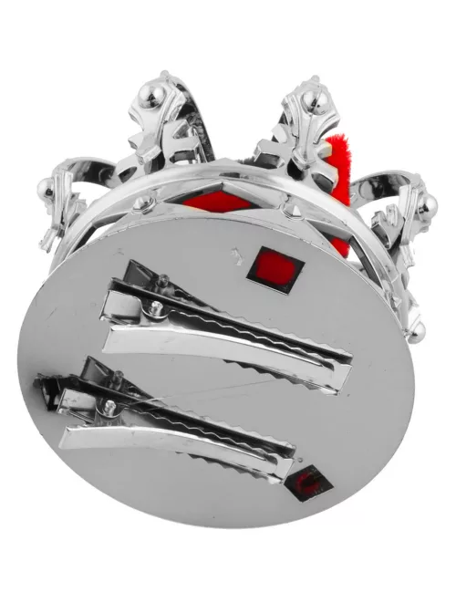 Photo du produit Pince à cheveux mini couronne royale argentée