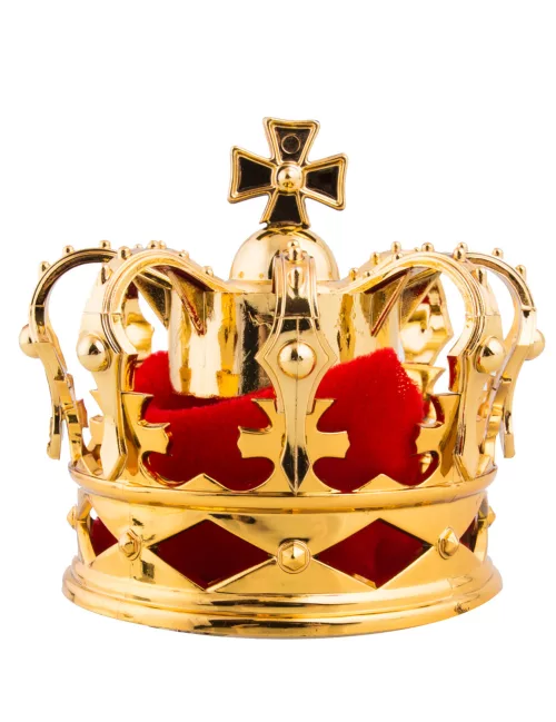 Photo du produit Pince à cheveux mini couronne royale dorée