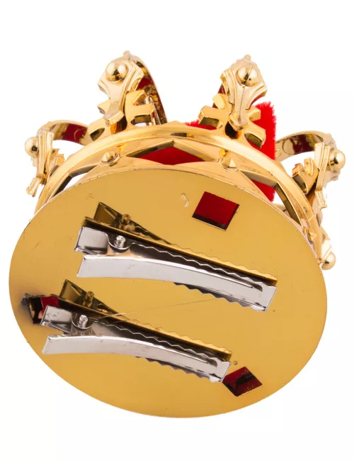 Photo du produit Pince à cheveux mini couronne royale dorée