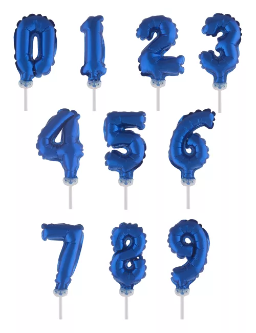 Photo du produit Cake topper ballon chiffre bleu foncé 12,7 cm