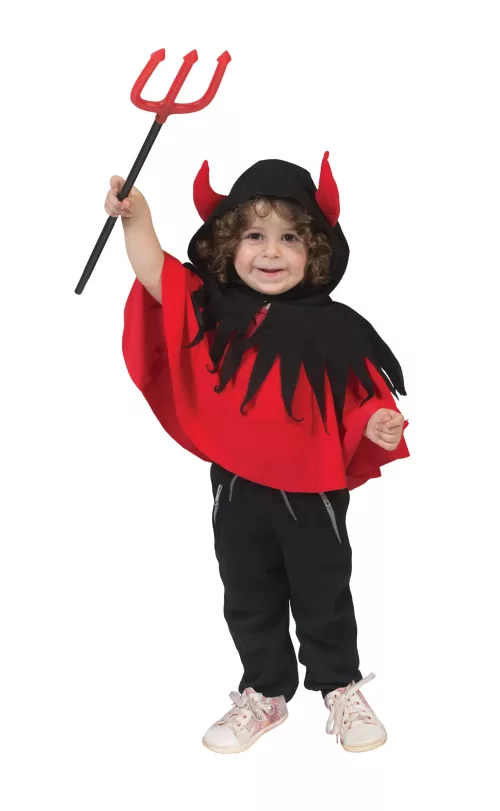 Photo du produit Cape de petit diable rouge et noir bébé