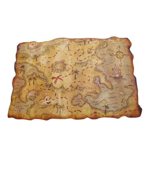 Photo du produit Carte en plastique pirate 29 x 45 cm