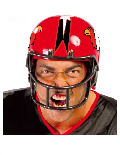 Photo du produit Casque joueur football rouge adulte