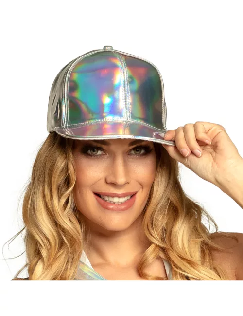 Photo du produit Casquette argentée iridescente adulte