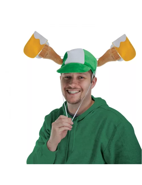 Photo du produit Casquette avec mains et chopes de bière adulte