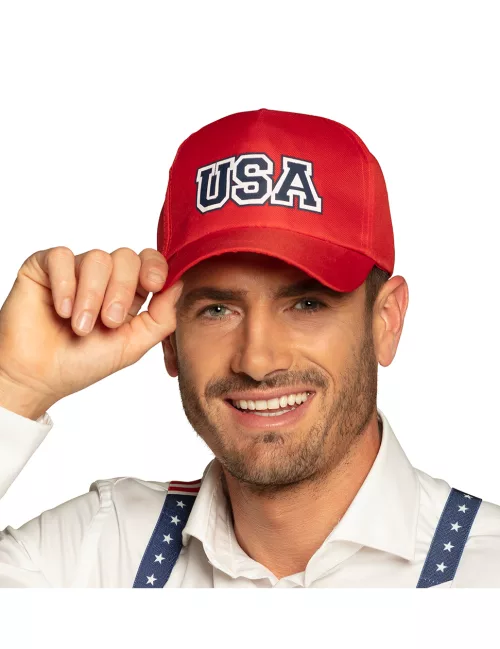 Photo du produit Casquette USA rouge adulte