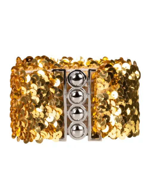 Photo du produit Ceinture à sequins dorée adulte