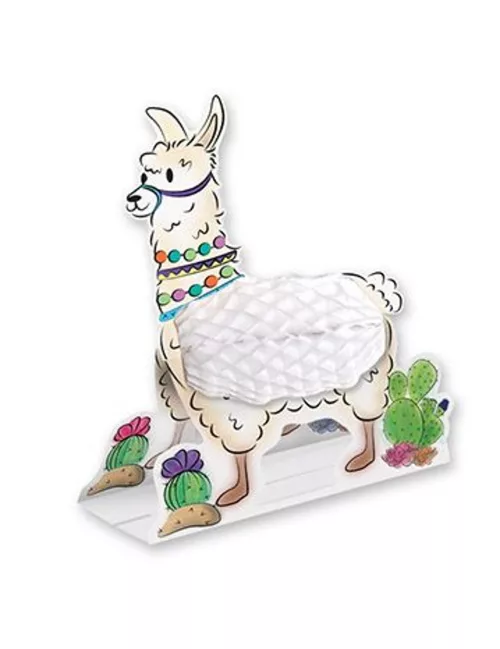 Photo du produit Centre de table en papier lama blanc 28 cm