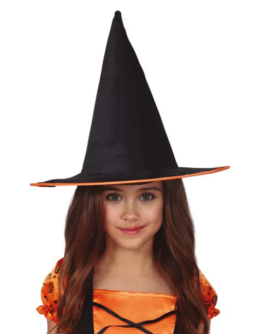 Photo du produit Chapeau sorcière avec liseré orange enfant