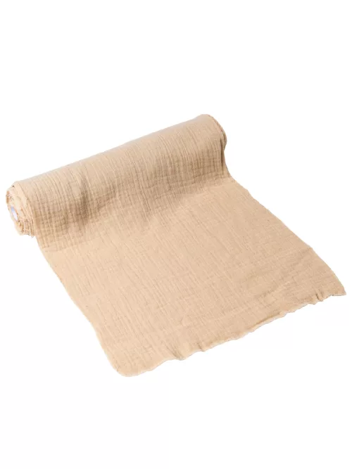 Photo du produit Chemin de table gaze de coton beige 30 cm x 3 m