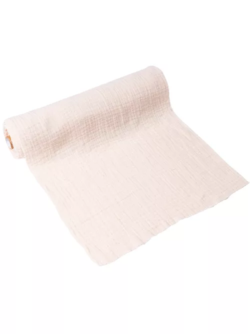 Photo du produit Chemin de table gaze de coton crème 30 cm x 3 m