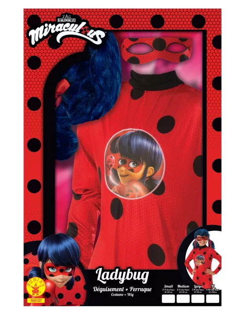 Photo du produit Coffret déguisement classique Ladybug fille