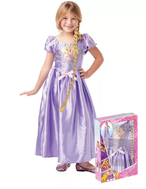 Photo du produit Coffret princesse Raiponce avec sequins et tresses fille