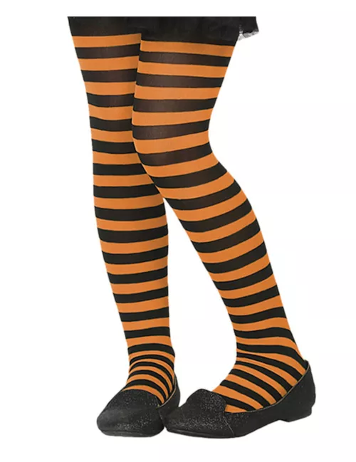Photo du produit Collant rayé orange et noir enfant