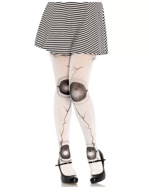 Photo du produit Collants poupée articulée fissurée blanc femme
