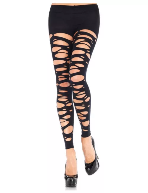 Photo du produit Collants sans pieds opaque lambeaux noirs femme