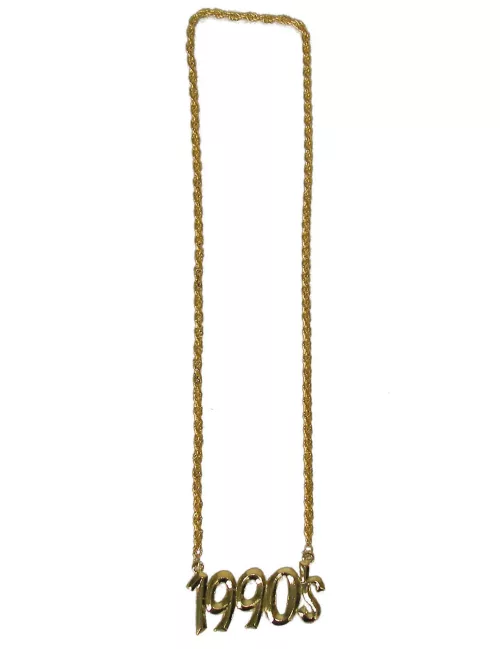 Photo du produit Collier doré année 1990 adulte