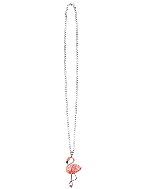 Photo du produit Collier en métal flamant rose adulte