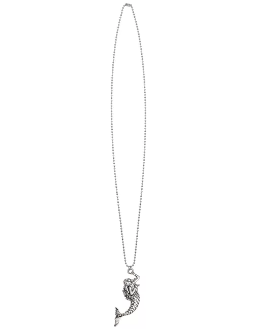 Photo du produit Collier en métal sirène argentée adulte